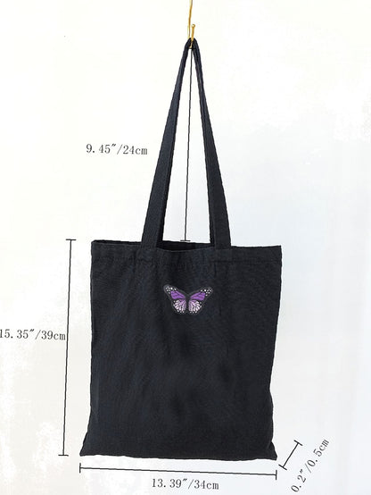 binfenxie - Butterfly Graphic Shopper Bag  - Women Tote Bags