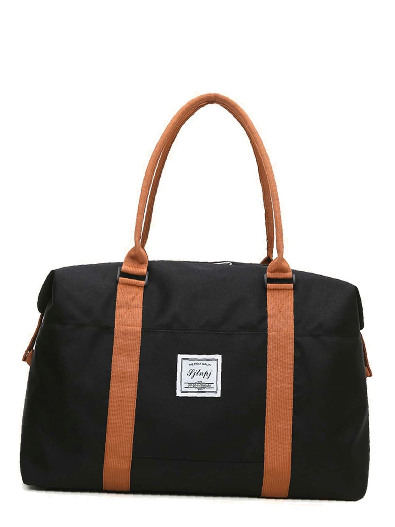 binfenxie - Two Tone Large Capacity Duffle Bag  - Women Tote Bags