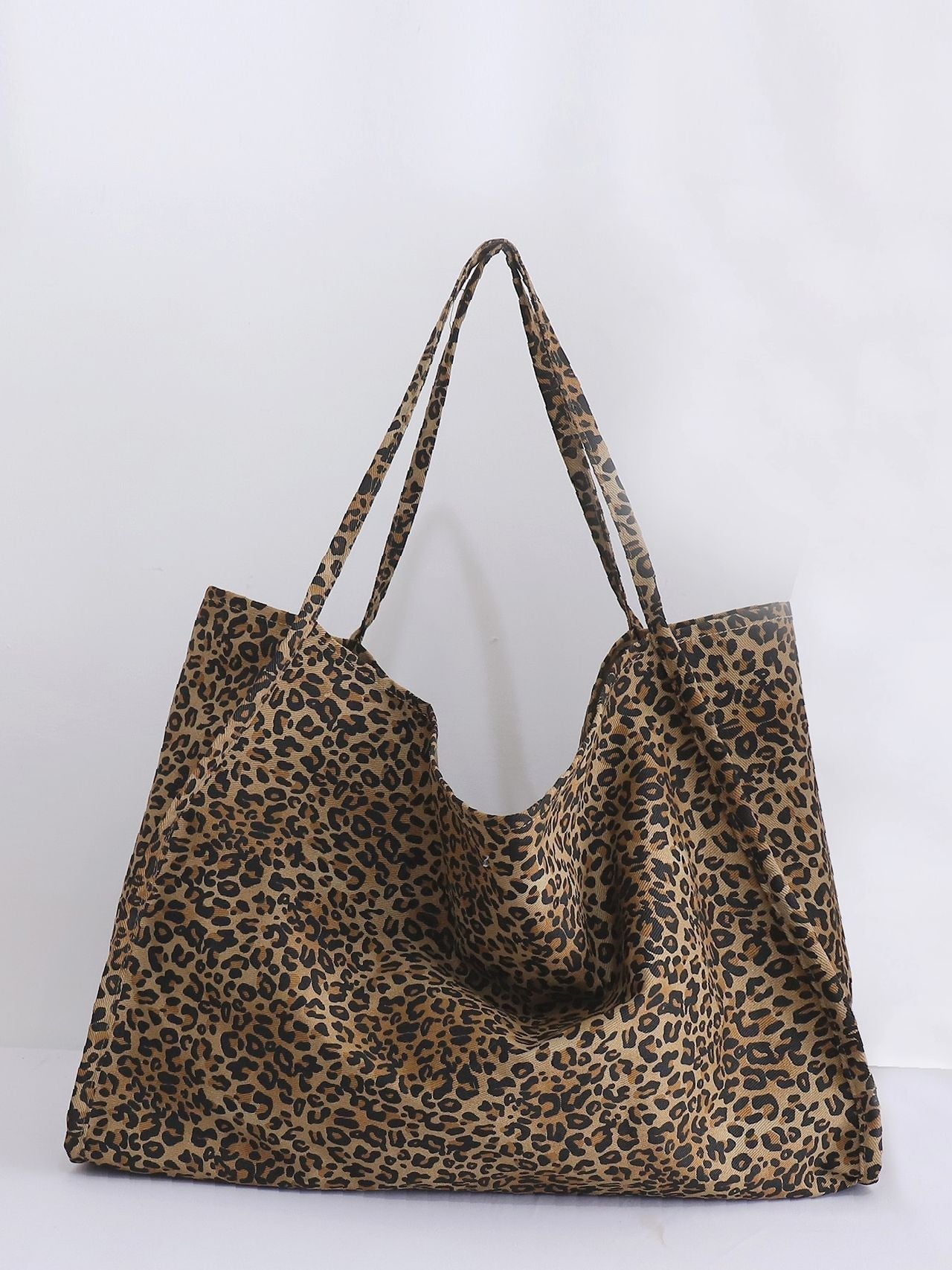 binfenxie - Leopard Print Shoulder Tote Bag  - Women Tote Bags