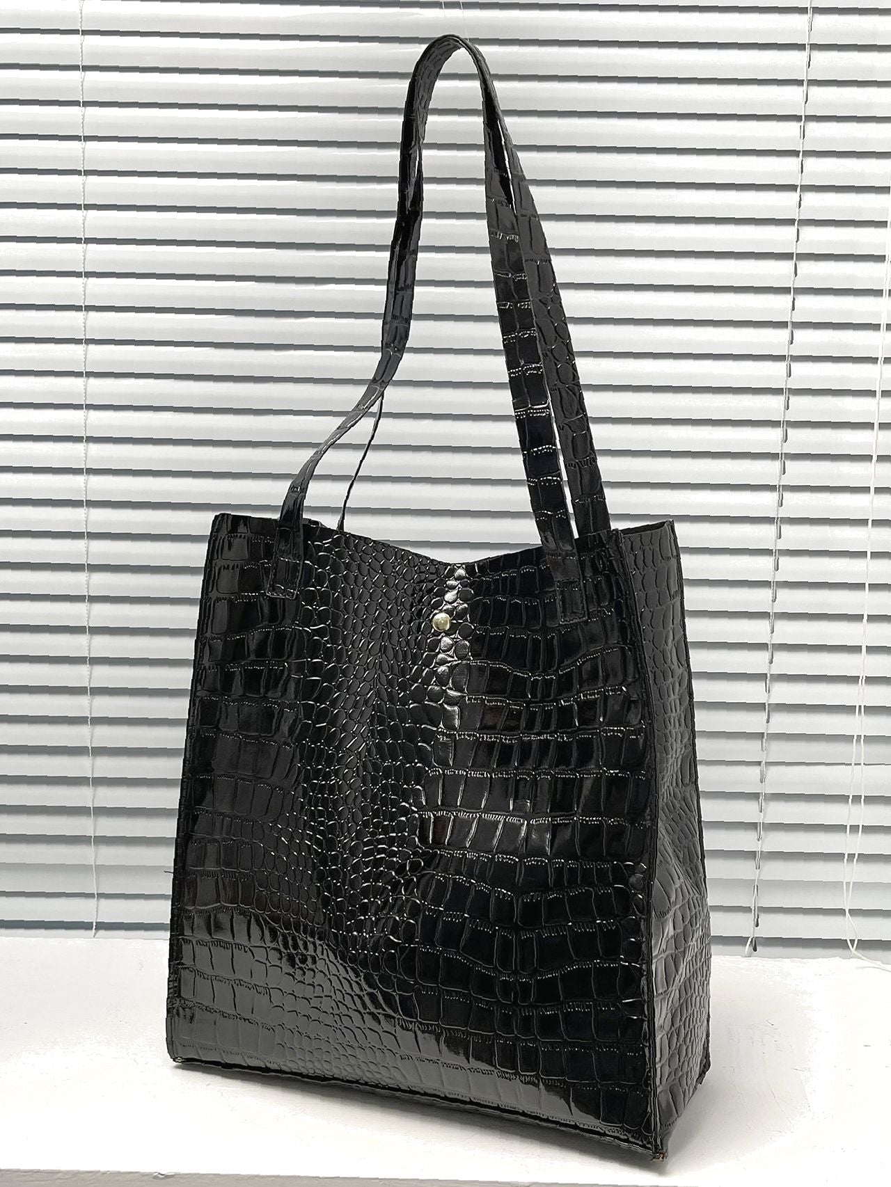 binfenxie - Crocodile Embossed Tote Bag  - Women Tote Bags