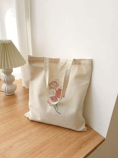 binfenxie - Floral Print Shopper Bag  - Women Tote Bags