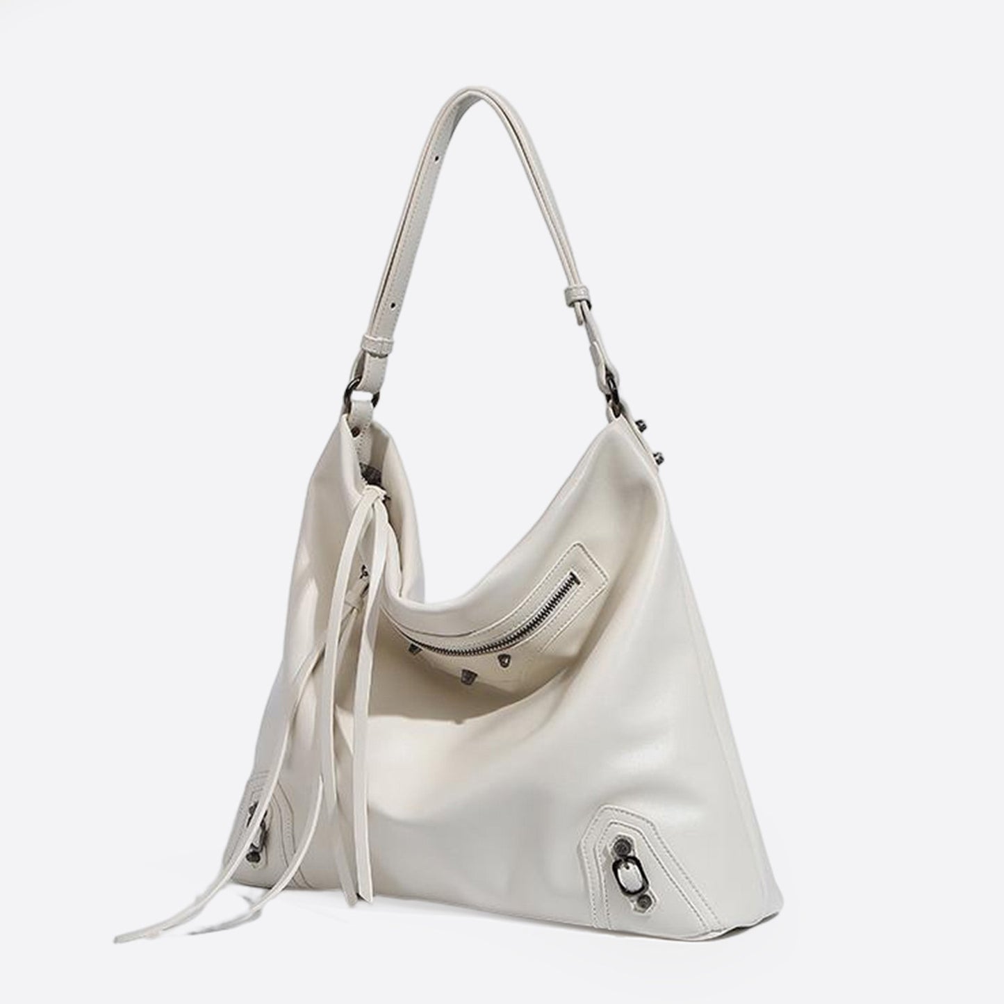 Daily Casual Pure Color Soft Hobo Shoulder Bags