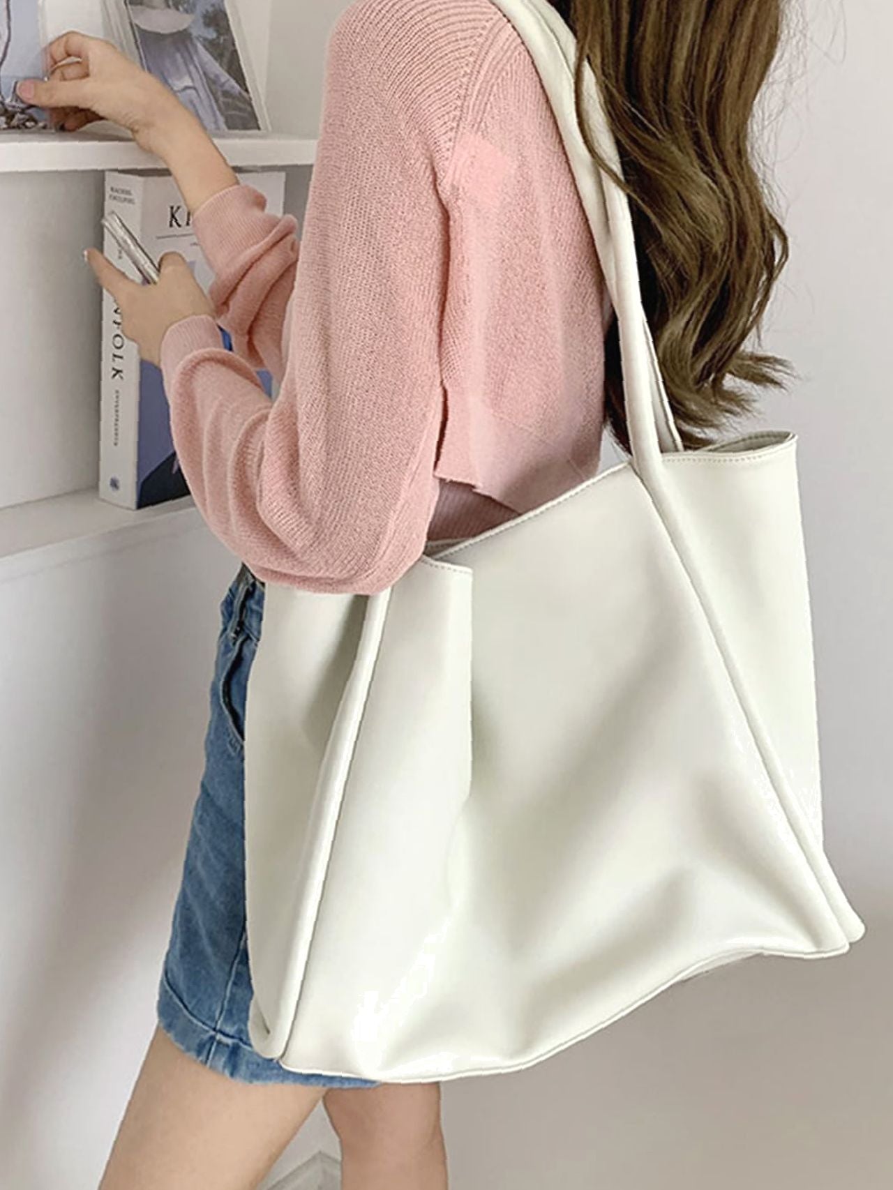 binfenxie - Minimalist Large Capacity Shoulder Tote Bag  - Women Tote Bags