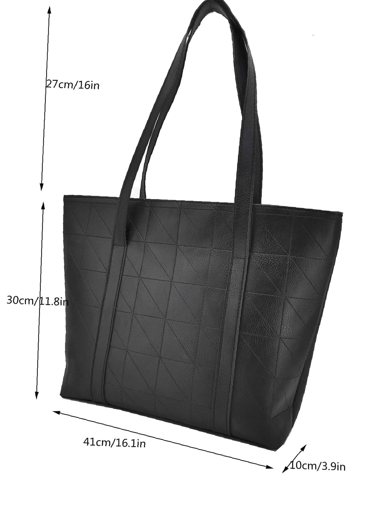 binfenxie - Minimalist Quilted Shoulder Tote Bag  - Women Tote Bags