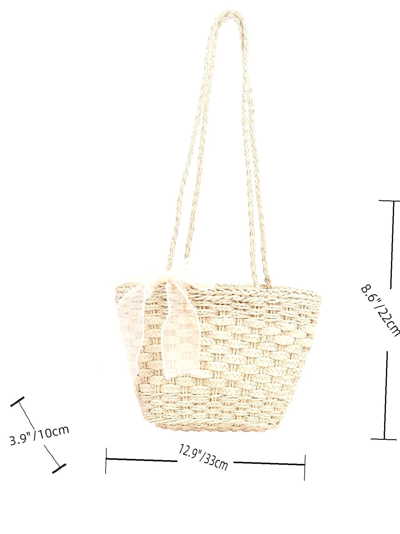 binfenxie - Knot Decor Shoulder Tote Bag  - Women Tote Bags