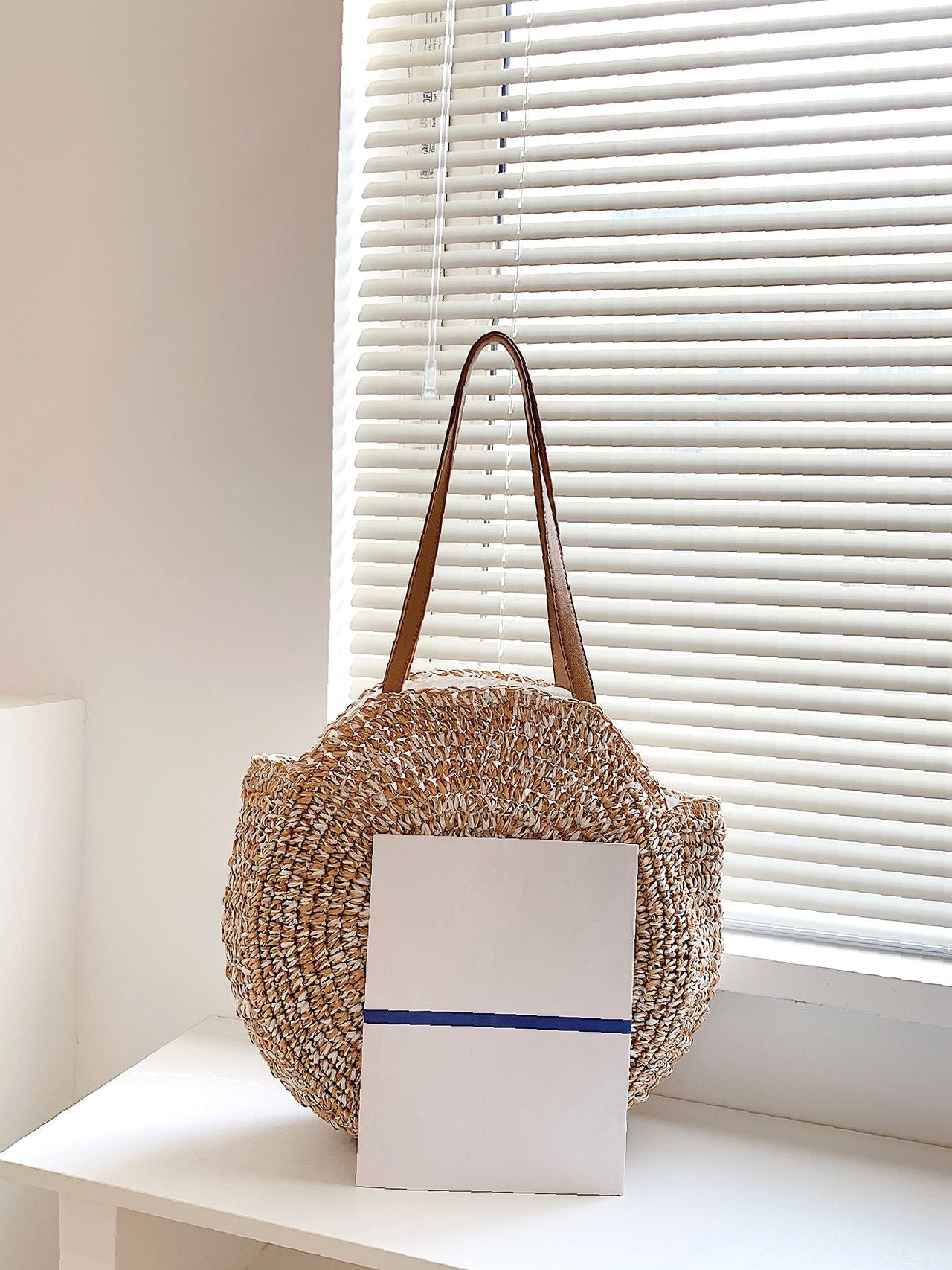 binfenxie - Straw Circle Bag  - Women Tote Bags