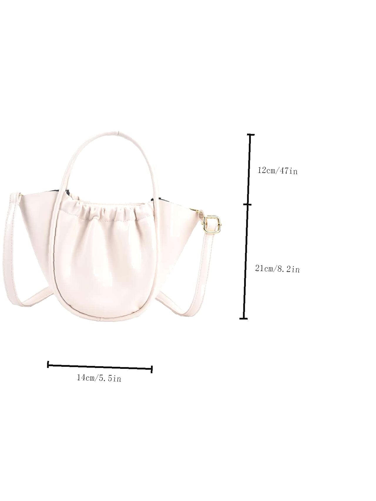 binfenxie - Minimalist Ruched Detail Tote Bag  - Women Tote Bags