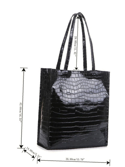 binfenxie - Croc Embossed Tote Bag  - Women Tote Bags