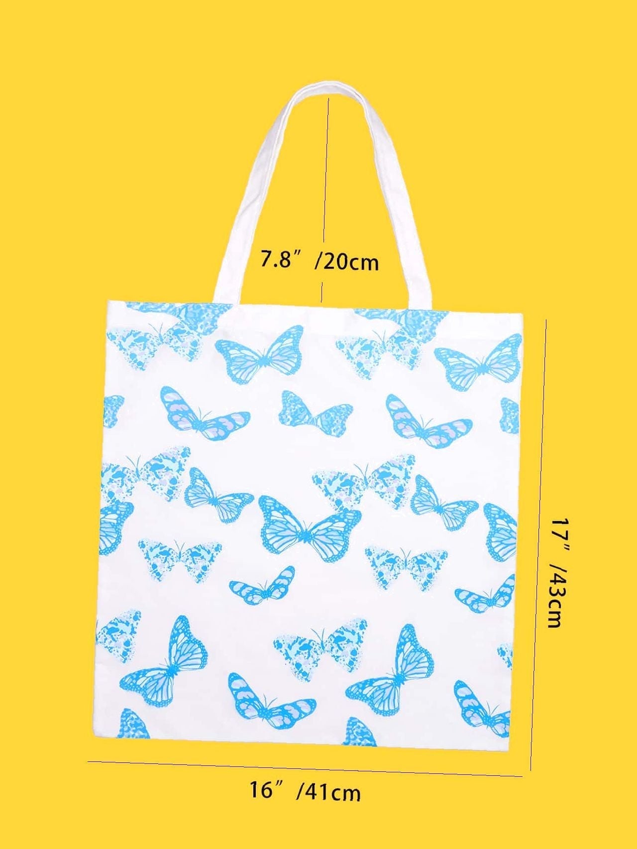 binfenxie - Butterfly Graphic Shopper Bag  - Women Tote Bags