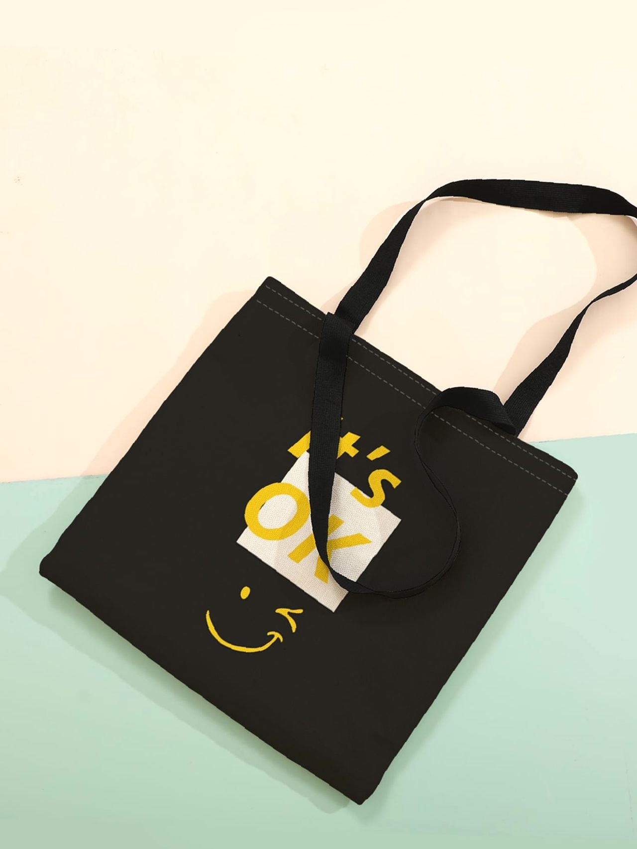 binfenxie - Letter Graphic Shopper Bag  - Women Tote Bags