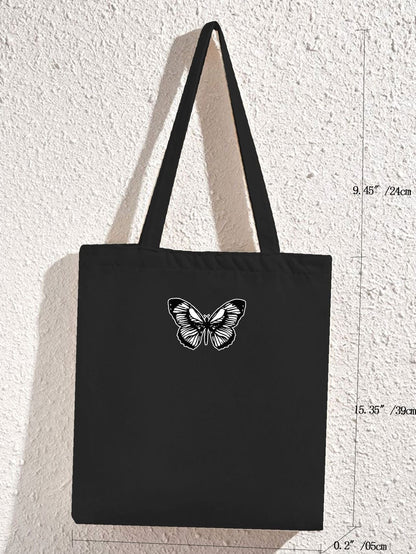 binfenxie - Butterfly Graphic Shopper Bag  - Women Tote Bags