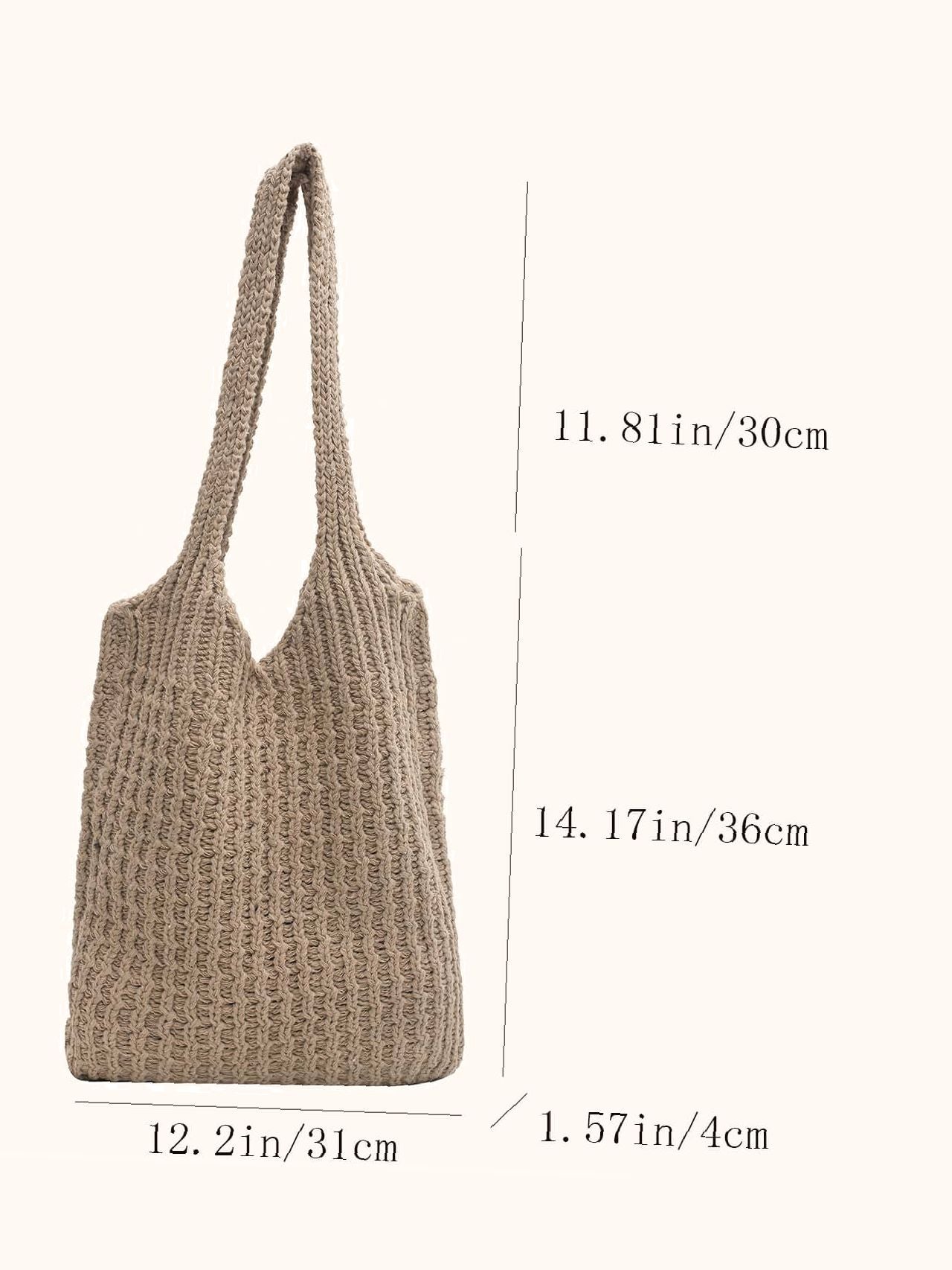 binfenxie - Large Capacity Crochet Tote Bag  - Women Tote Bags