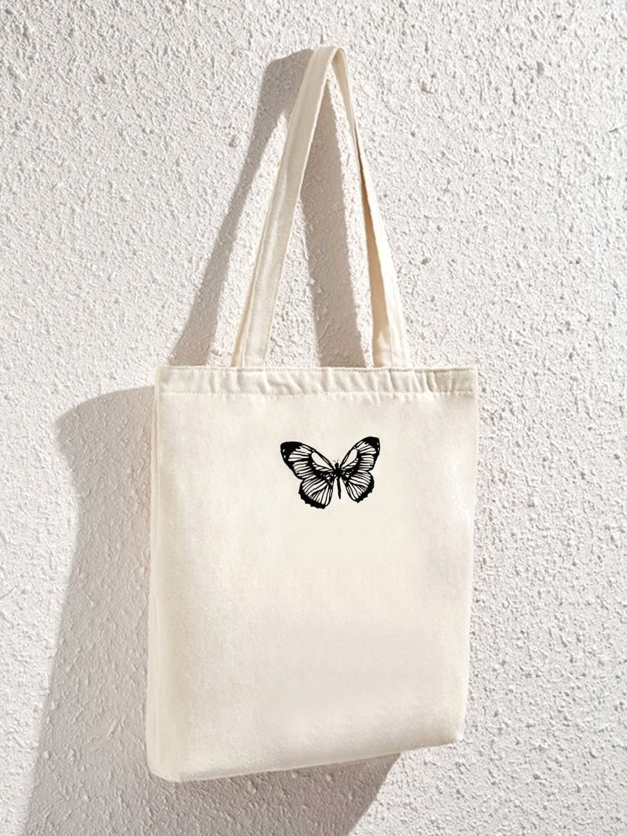 binfenxie - Butterfly Graphic Shopper Bag  - Women Tote Bags