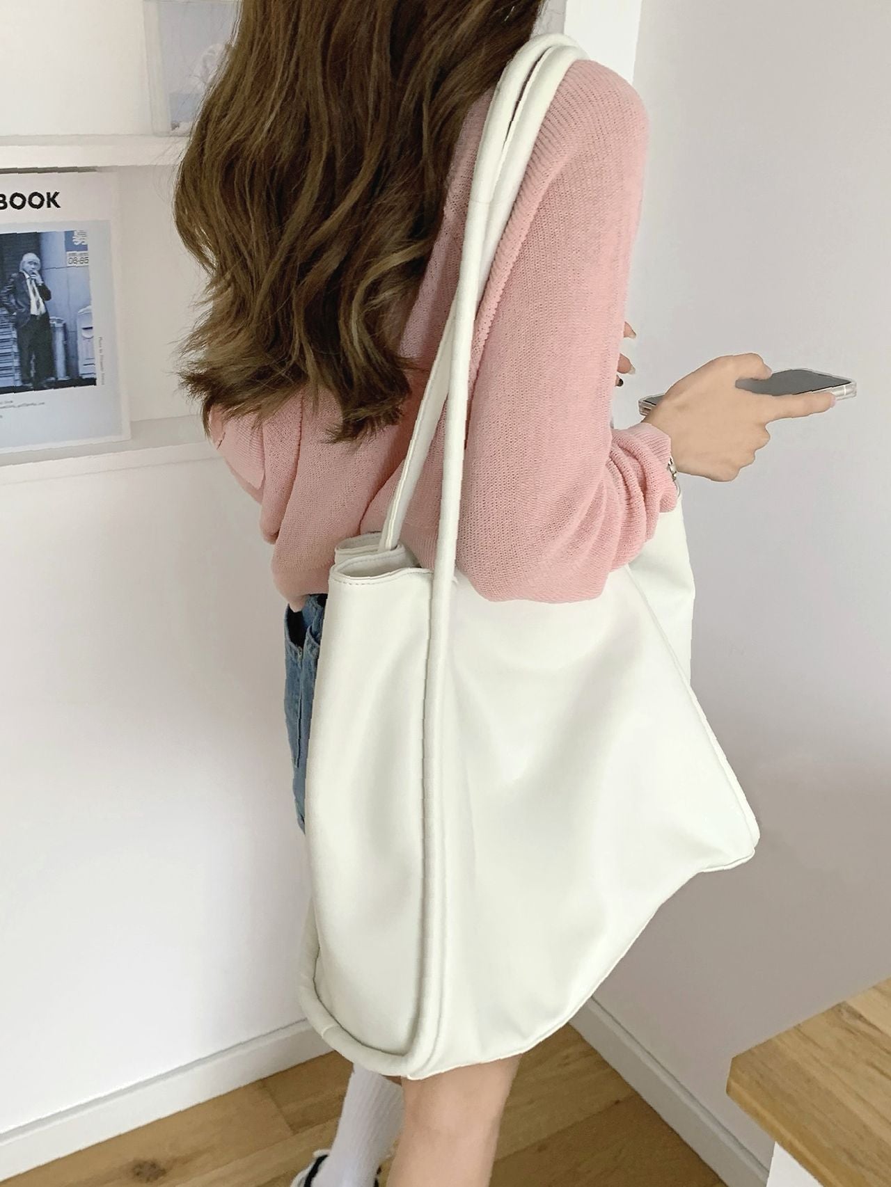 binfenxie - Minimalist Large Capacity Shoulder Tote Bag  - Women Tote Bags