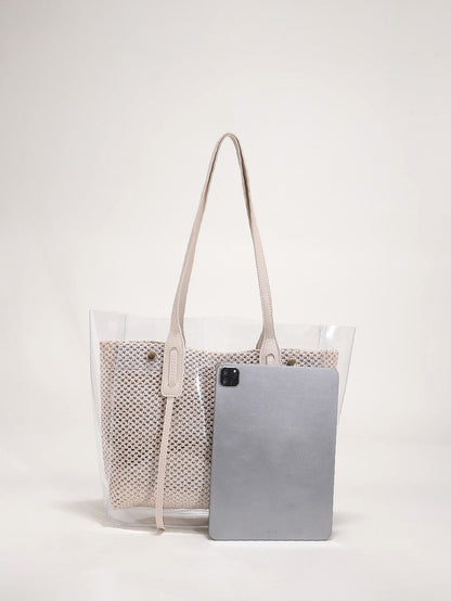 binfenxie - Clear Shoulder Tote Bag  - Women Tote Bags