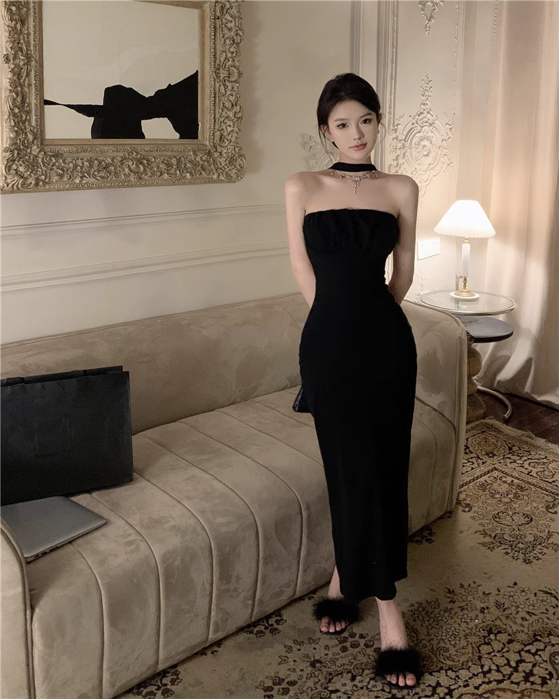 Backless Black Dress HOT1535