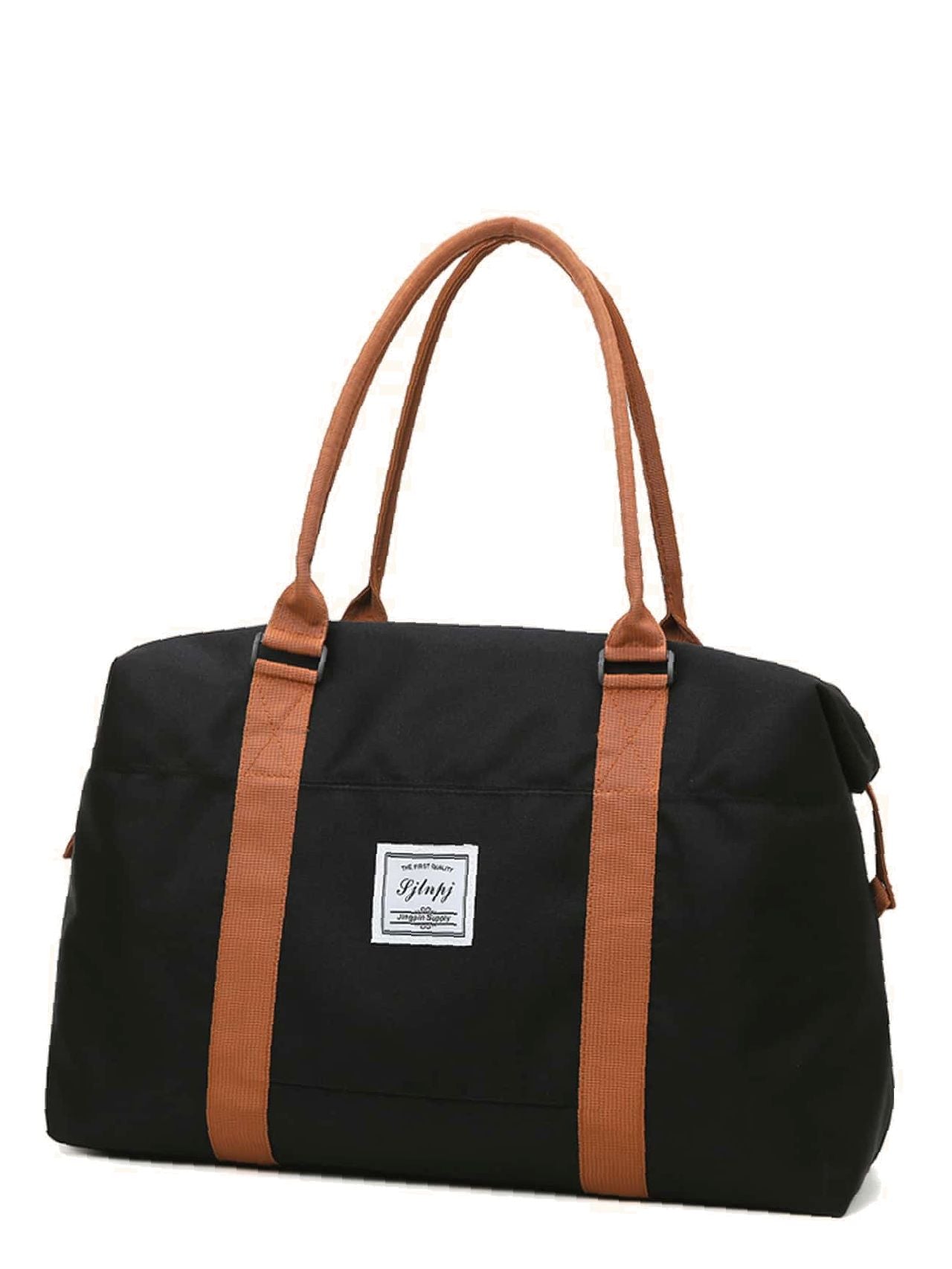 binfenxie - Two Tone Large Capacity Duffle Bag  - Women Tote Bags