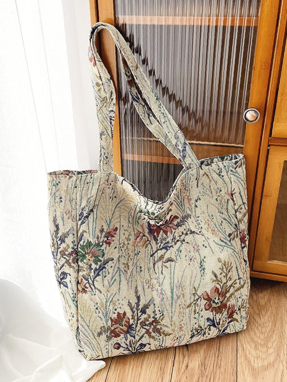 binfenxie - Floral Graphic Large Capacity Shopper Bag  - Women Tote Bags