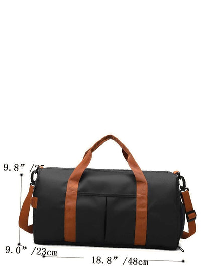 binfenxie - Two Tone Large Capacity Duffel Bag  - Women Tote Bags