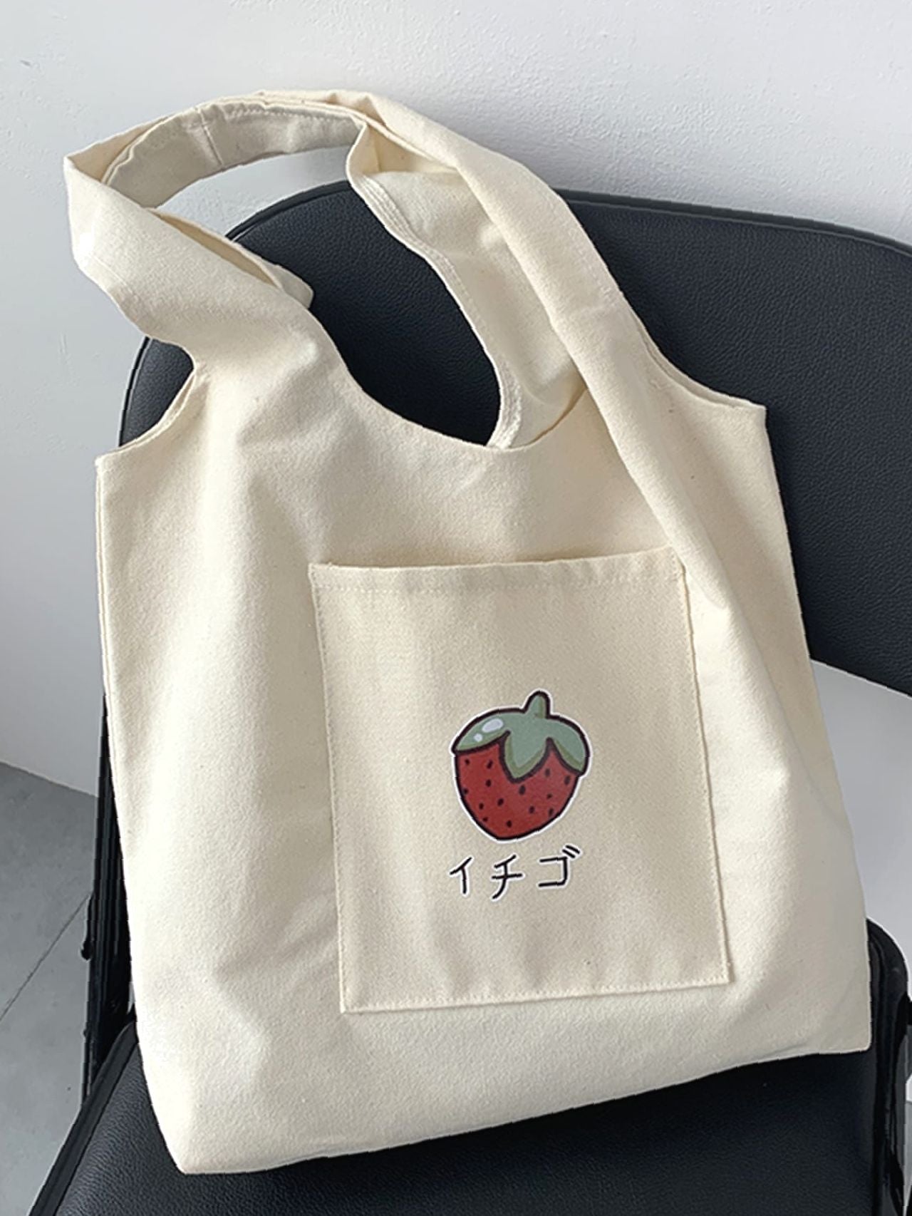 binfenxie - Strawberry Pattern Tote Bag  - Women Tote Bags