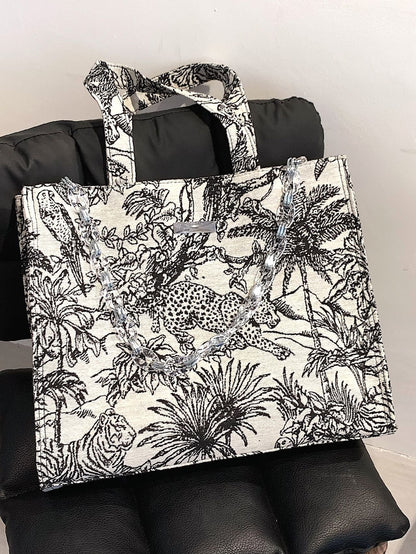 binfenxie - Tropical Large Capacity Tote Bag  - Women Tote Bags