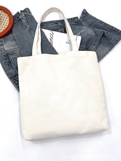 binfenxie - Letter Patch Shopper Bag  - Women Tote Bags