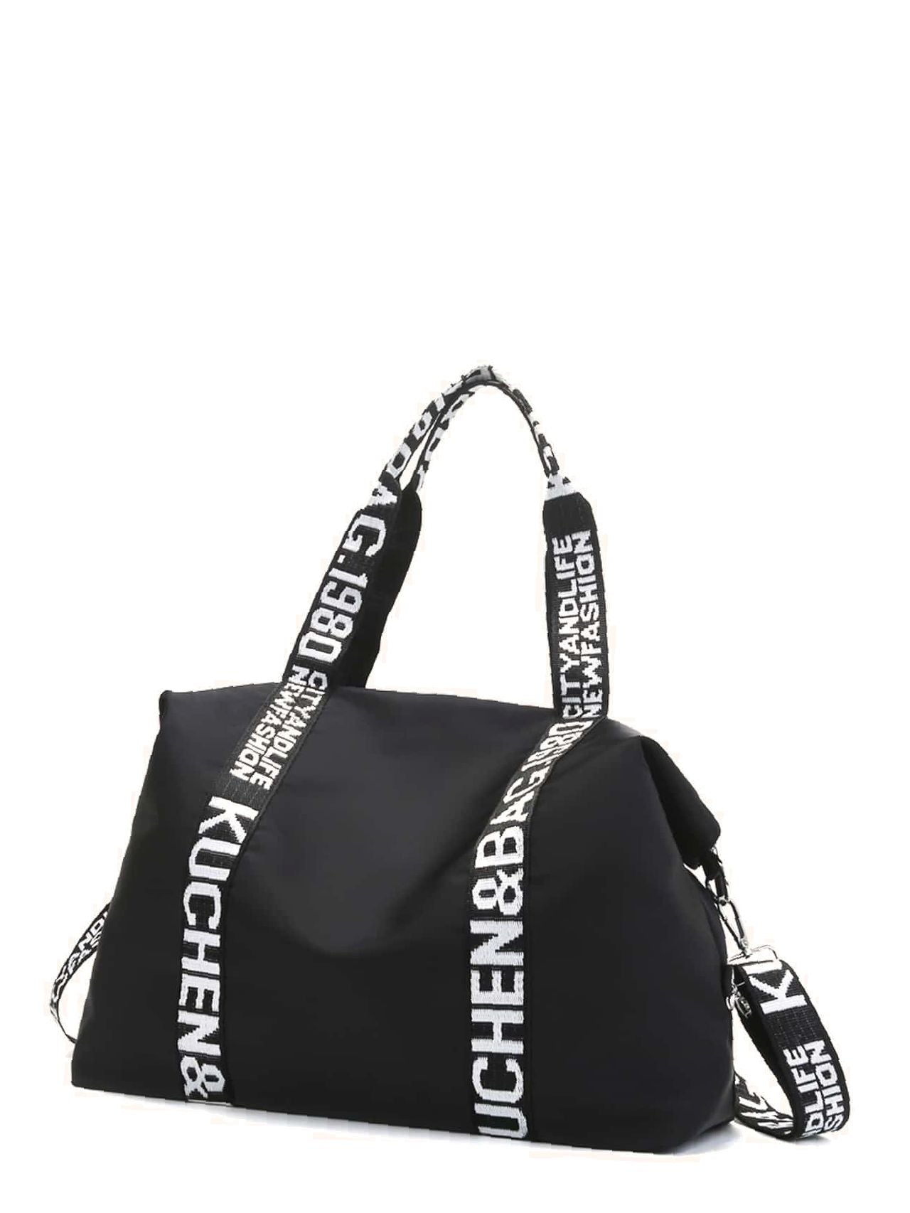 binfenxie - Letter Graphic Large Capacity Duffel Bag  - Women Tote Bags