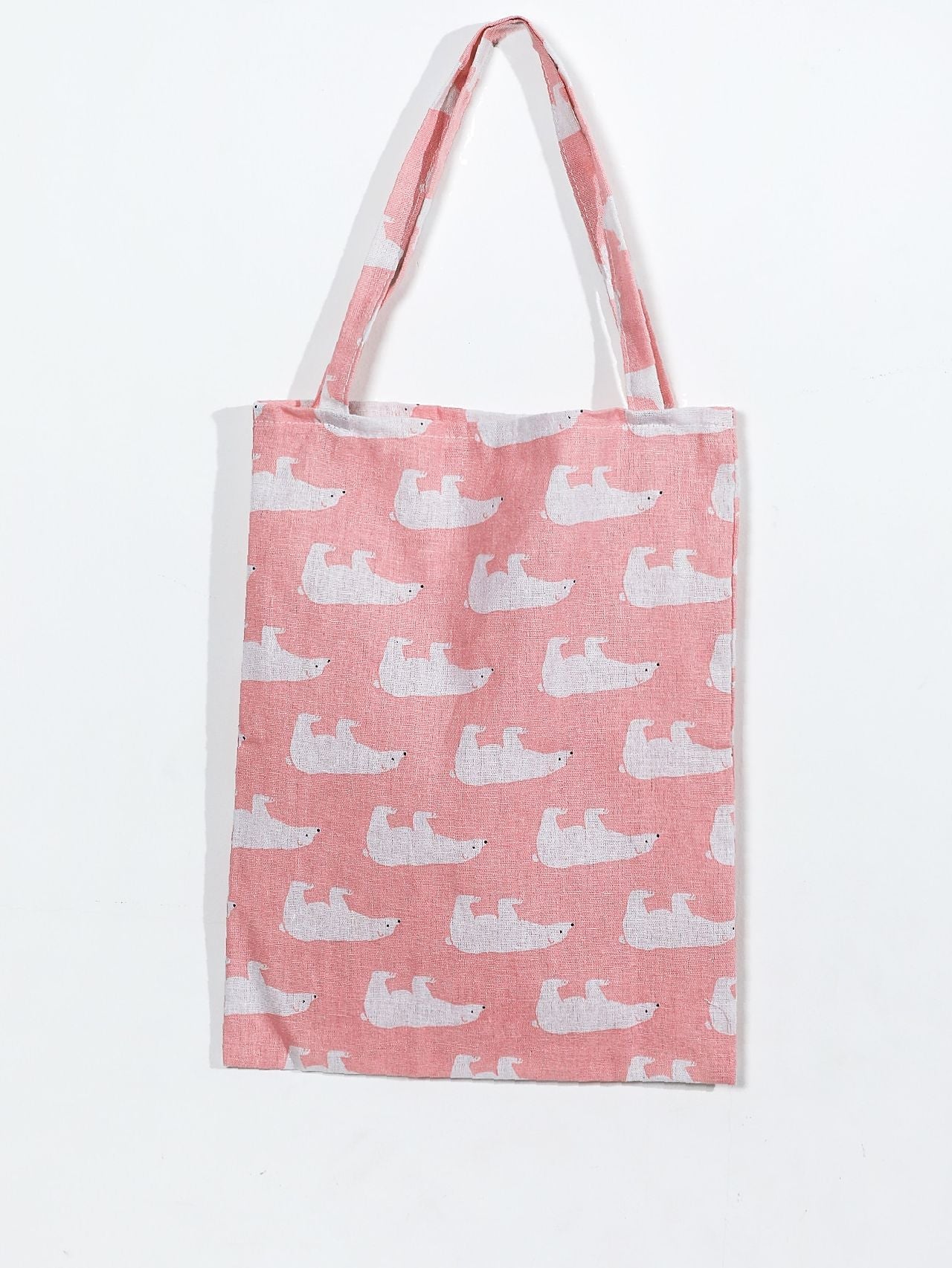 binfenxie - Two Tone Cartoon Pattern Shopper Bag  - Women Tote Bags