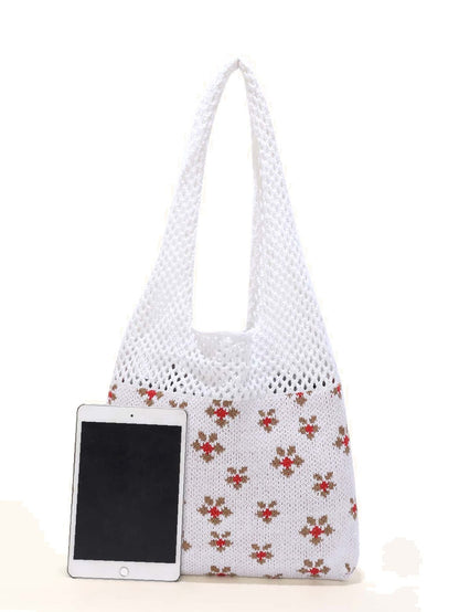 binfenxie - Floral Pattern Crochet Bag  - Women Tote Bags