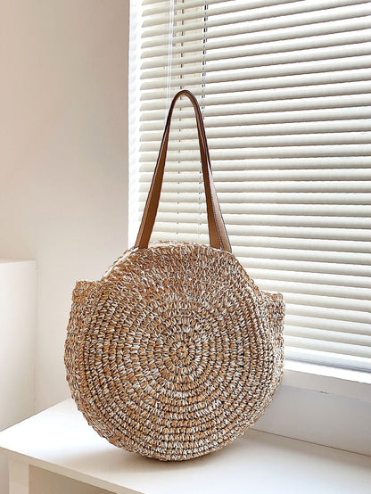 binfenxie - Straw Circle Bag  - Women Tote Bags