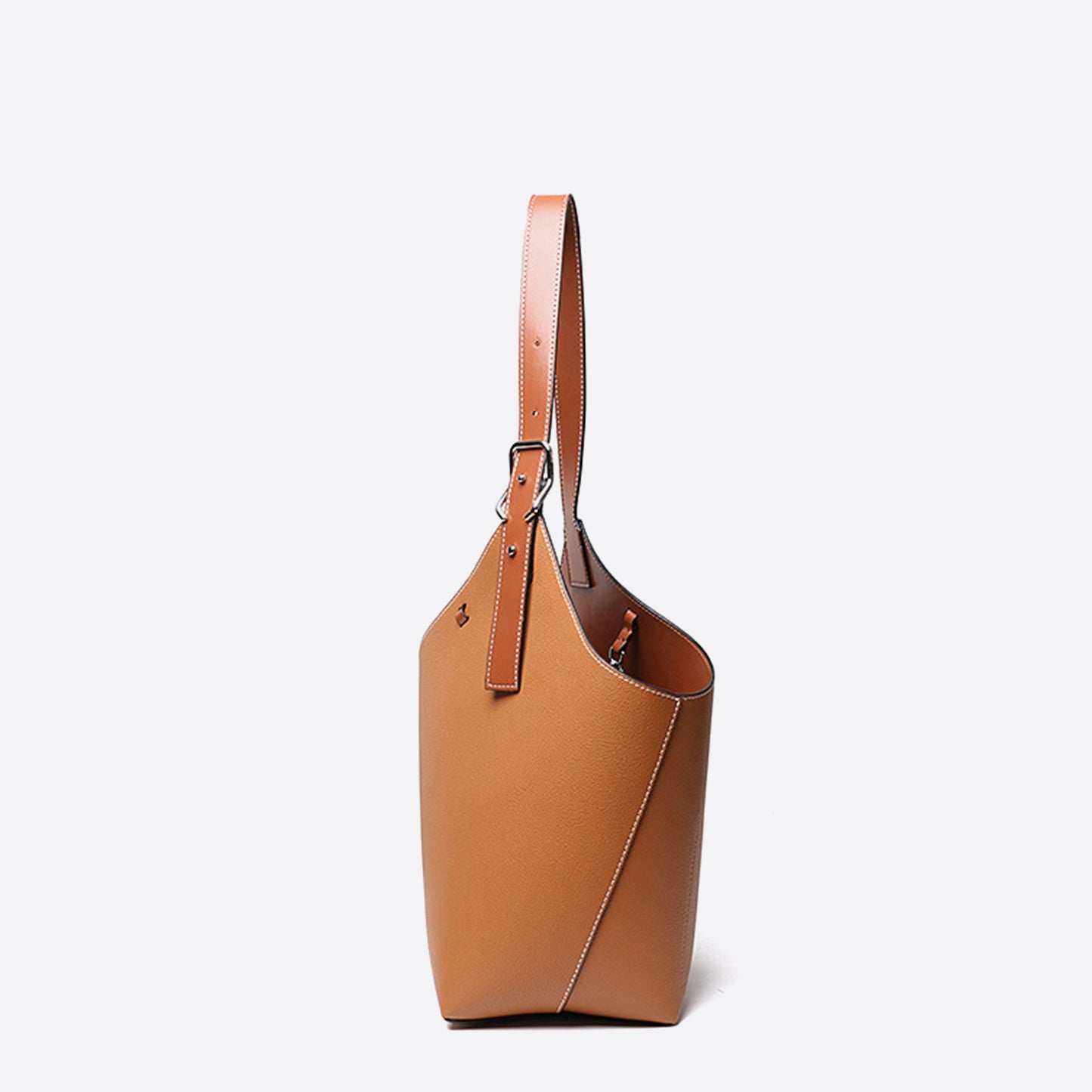 British Commute  Solid Color Crossbody Bucket Bags