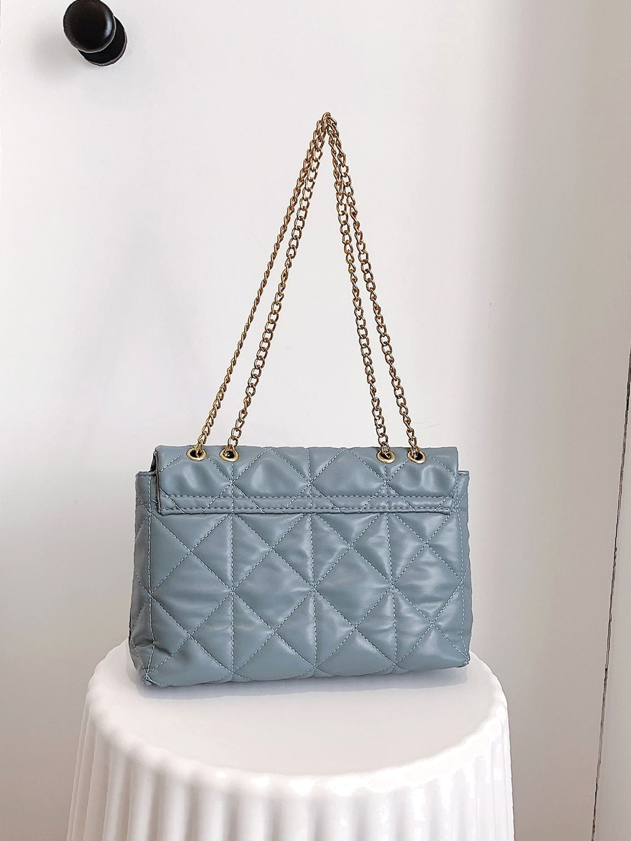 binfenxie - Quilted Flap Chain Shoulder Tote Bag  - Women Tote Bags