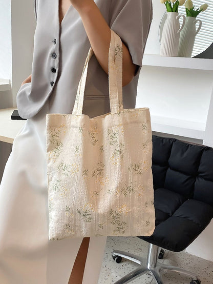 binfenxie - Floral Pattern Shoulder Tote Bag  - Women Tote Bags