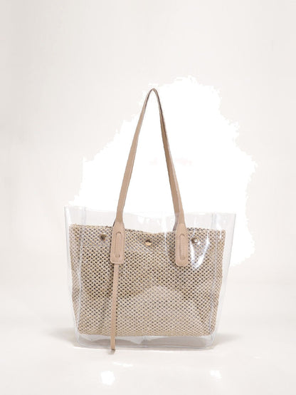 binfenxie - Clear Shoulder Tote Bag  - Women Tote Bags