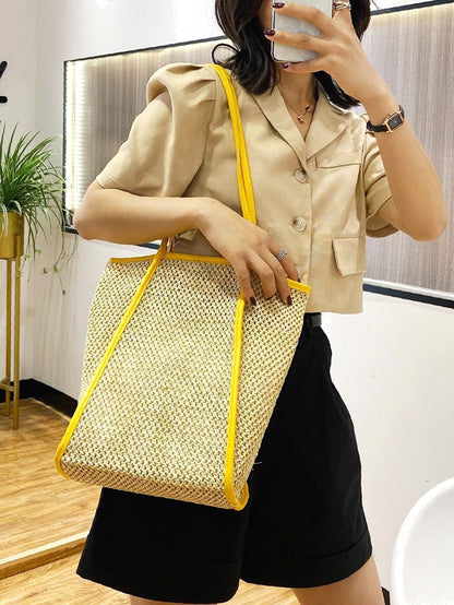 binfenxie - Minimalist Straw Bag  - Women Tote Bags