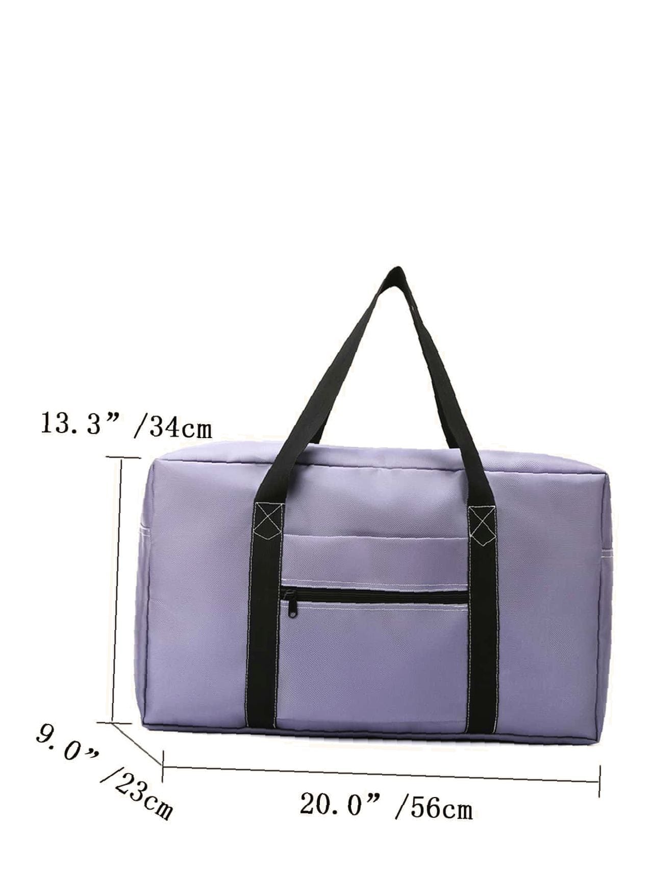 binfenxie - Contrast Binding Large Capacity Duffel Bag  - Women Tote Bags