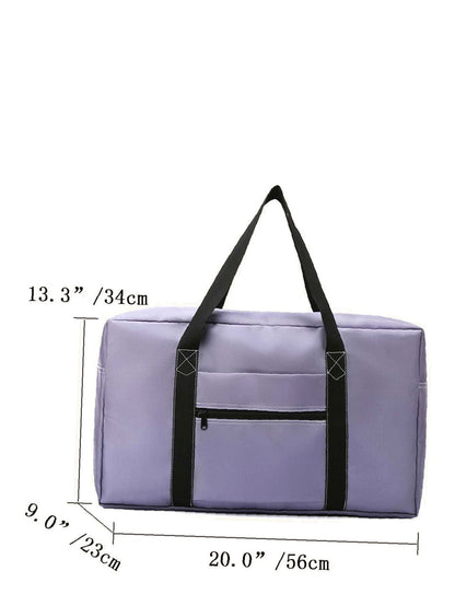 binfenxie - Contrast Binding Large Capacity Duffel Bag  - Women Tote Bags