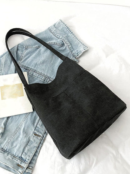 binfenxie - Minimalist Canvas Shopper Bag  - Women Tote Bags