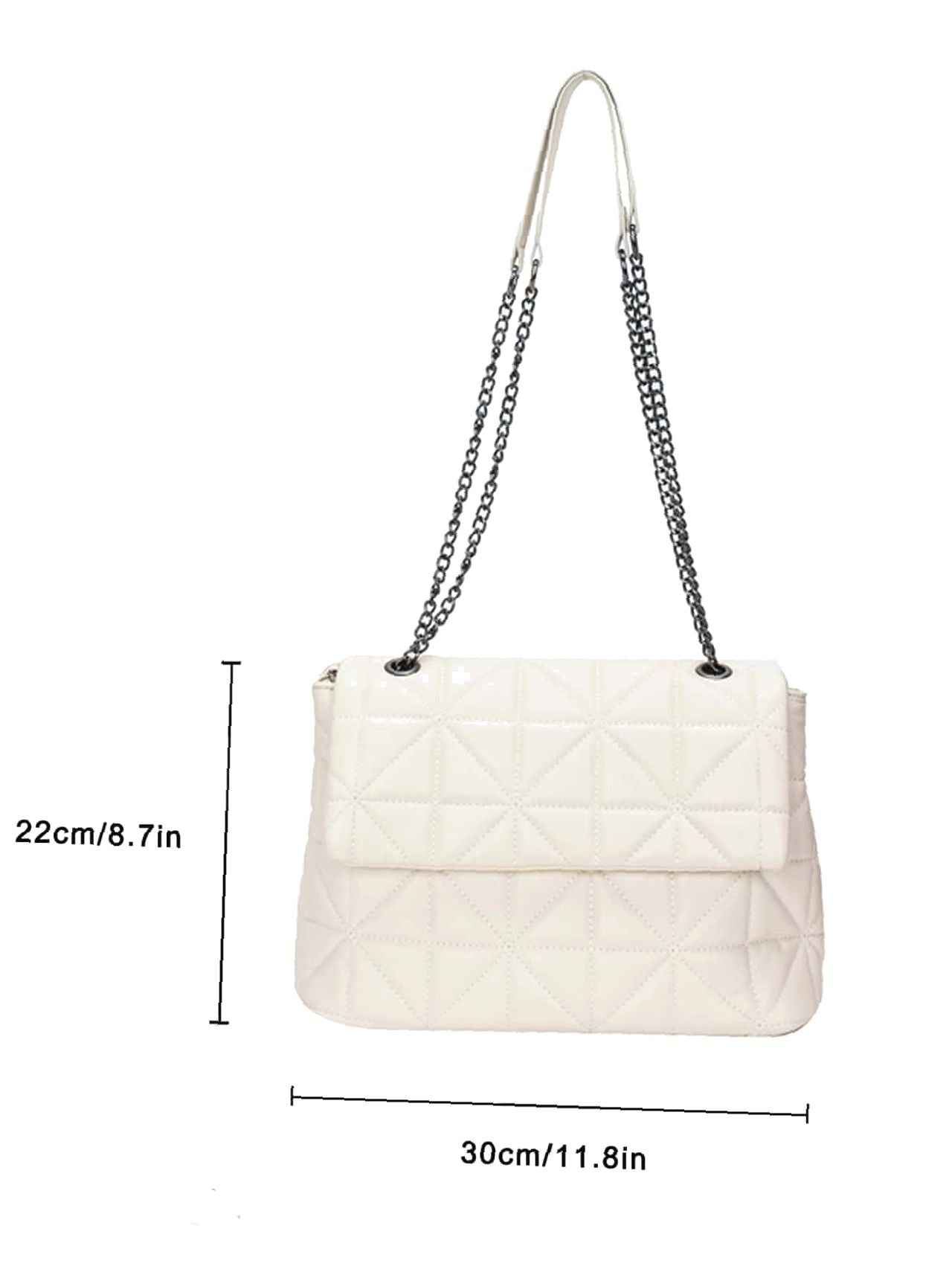 binfenxie - Quilted Flap Chain Square Bag  - Women Tote Bags