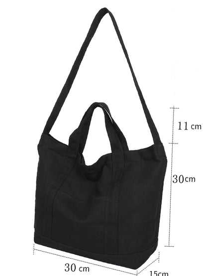 binfenxie - Minimalist Canvas Tote Bag  - Women Tote Bags