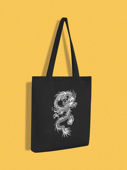 binfenxie - Dragon Graphic Shopper Bag  - Women Tote Bags