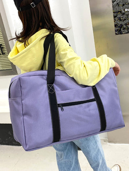 binfenxie - Contrast Binding Large Capacity Duffel Bag  - Women Tote Bags