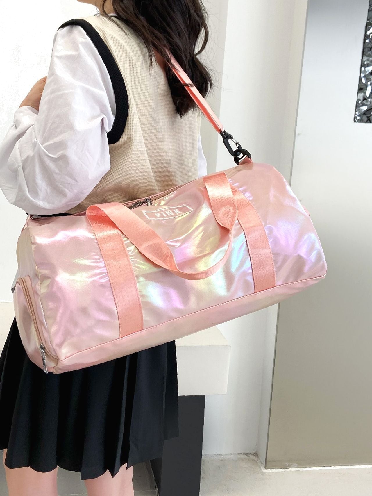 binfenxie - Holographic Pattern Duffel Bag  - Women Tote Bags