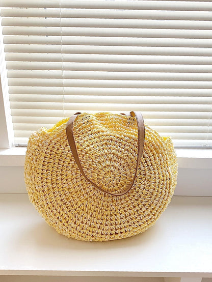 binfenxie - Minimalist Round Straw Bag  - Women Tote Bags