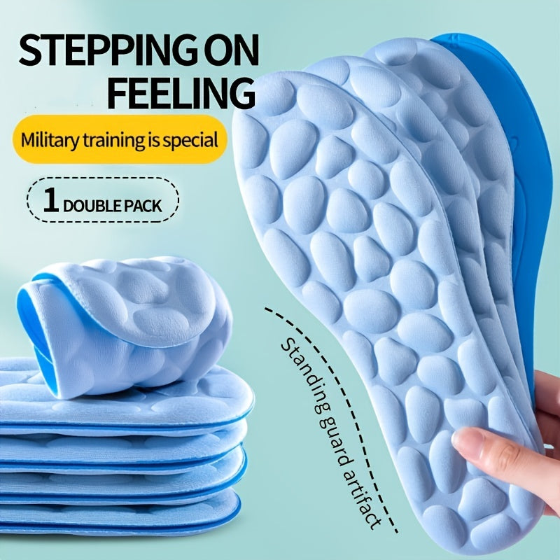 「binfenxie」1pair New Upgrade 5D Massage Memory Foam Insoles For Shoes Sole Breathable Cushion Sport Running Insoles For Feet Orthopedic Insoles