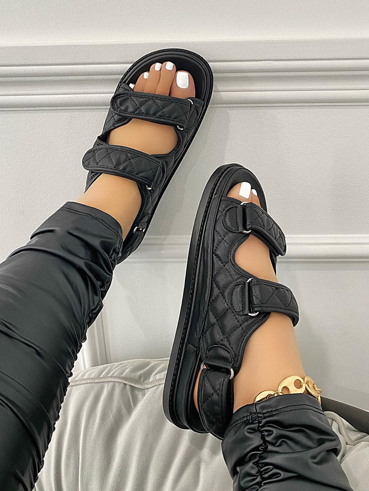 PU Double Velcro Sandals