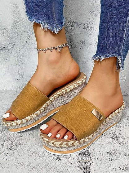 Thick Soled Wedge Sandals