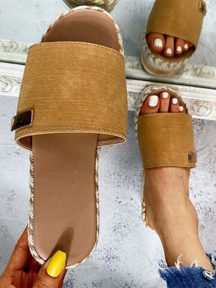 Thick Soled Wedge Sandals