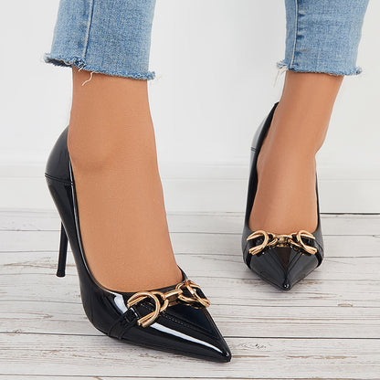 Women Pointed Toe Stiletto High Heels Formal Dress Pumps