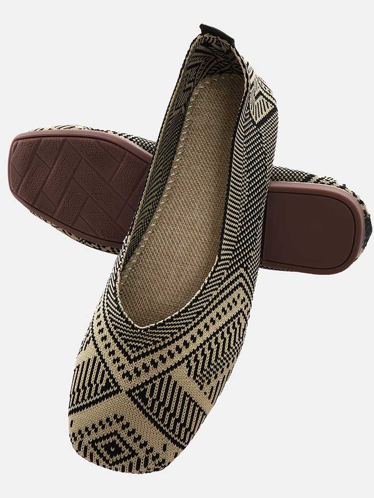 Knit Comfort Flats Shoes